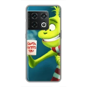 Рождественские Чехлы для OnePlus 10 Pro (VPrint) (Зеленый Гринч)