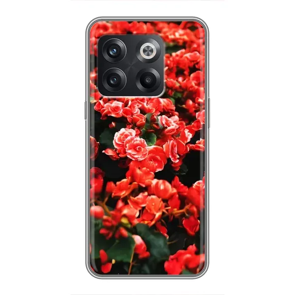Чохол з принтом «Квіти червоні» для OnePlus 10T Чохол з принтом «Квіти червоні» для OnePlus 10T