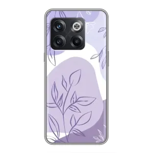 Силконовий чохол з принтом в квітах на OnePlus 10T (Фіолетове листя абстракція)