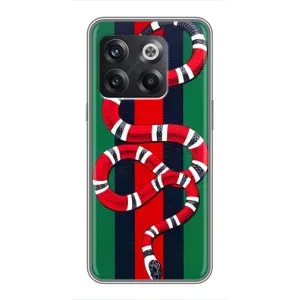 Чохли GUCCI для OnePlus 10T . украинськими . буквами і цифрами: ОнеПлюс 10Т (AlphaPrint) (Gucci змія)