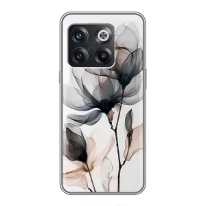 Чохол з квітковим принтом на OnePlus 10T . украинськими . буквами і цифрами: ОнеПлюс 10Т (Квіти на білому)