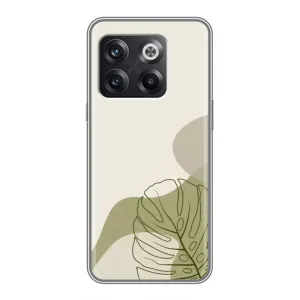 Силконовий чохол з принтом в квітах на OnePlus 10T (Зелена монстера дизайн)