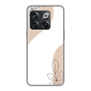 Силконовий чохол з принтом в квітах на OnePlus 10T (Нюдова гілочка абстракція)