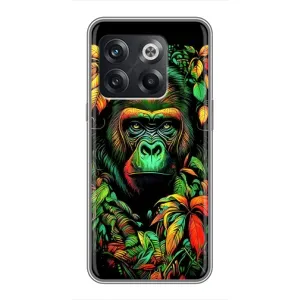 Чохол з Мавпами OnePlus 10T - (AlphaPrint) (Мавпа в квітах)