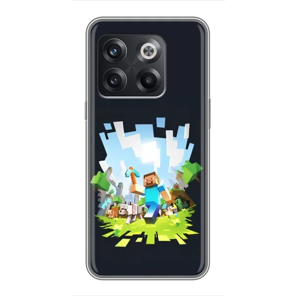 Чехол с принтом «персонажи Minecraft» для OnePlus 10T Чехол с принтом «персонажи Minecraft» для OnePlus 10T