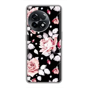 Чохли з квітами для OnePlus 11 Pro (VPrint) (Квіти на чорному)