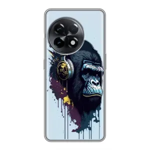 Чохол з Мавпами OnePlus 11 Pro - (AlphaPrint) (Горила в навушниках)