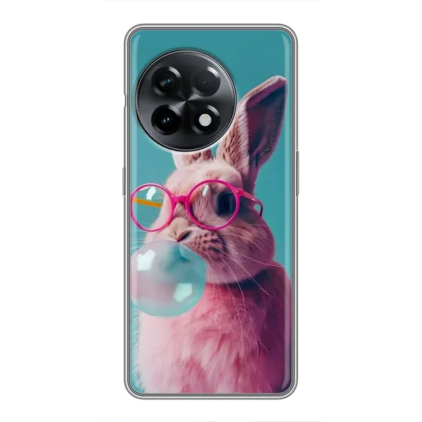 Чехол с принтом «Кролик в очках» для OnePlus 11 Pro
