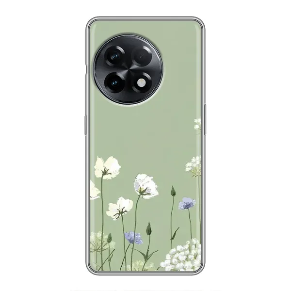 Чехол с принтом «Цветы на зеленом» для OnePlus 11 Pro