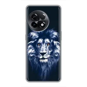 Чохол з картинкою ЛЕВ для OnePlus 11 Pro (VPrint) (Синій Лев)