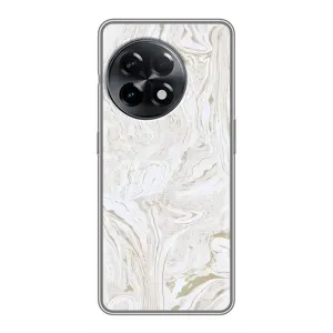 Мраморный чехол на OnePlus 11 (VPrint) (Белый мрамор)
