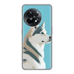 Чехол с Хаски для OnePlus 11 - (AlphaPrint) (Хаски арт)