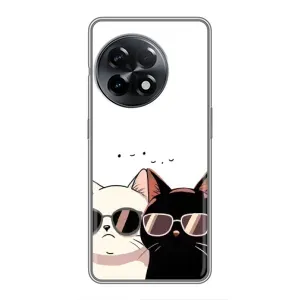 Чехол с рисунком кот на OnePlus 11 (Коты в очках)