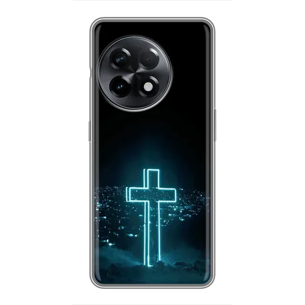 Чехол с принтом «Крест и город» для OnePlus 11