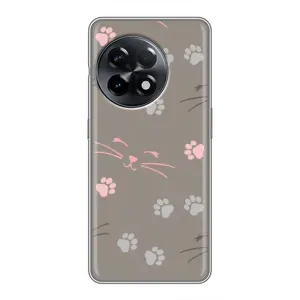 Чехол с рисунком кот на OnePlus 11 (Лапы и усы)