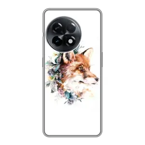 Чехлы с картинкой Лисички для OnePlus 11 (VPrint) (Лисичка в цветочках)
