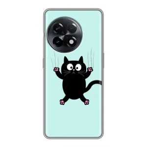 Чехол с принтом для OnePlus 11 (AlphaPrint) Модные коты (Падающий кот)