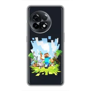 Чехол Майнкрафт на OnePlus 11 (AlphaPrint) Minecraft (персонажи Minecraft)