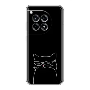 Чехол с рисунком кот на OnePlus 12 Pro (Равнодушный кот)