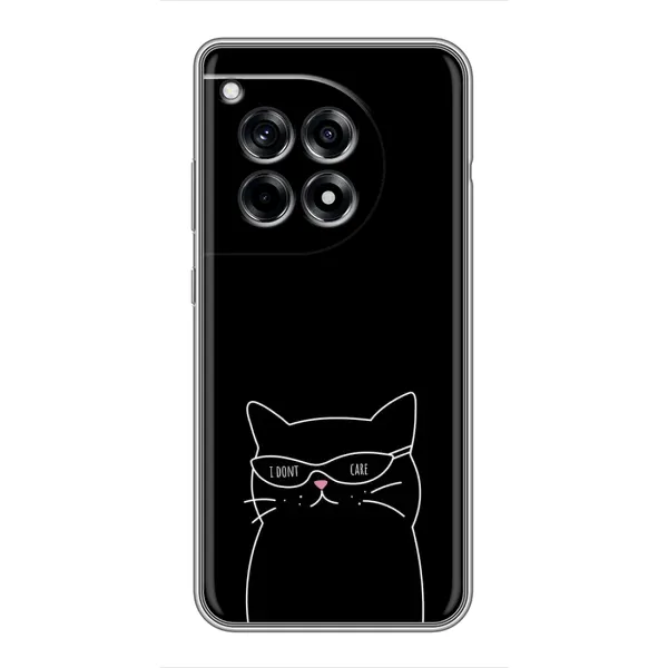 Чехол с принтом «Равнодушный кот» для OnePlus 12 Pro