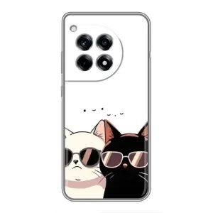 Чехол с рисунком кот на OnePlus 12 Pro (Коты в очках)