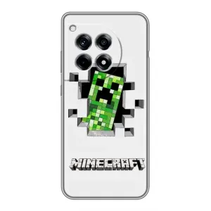 Чехол Майнкрафт на OnePlus 12 Pro (AlphaPrint) Minecraft (крипер Майнкрафт)