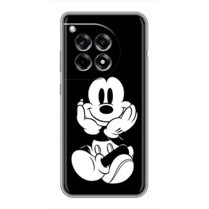 Эксклюзивный чехол для OnePlus 12 Pro (AlphaPrint - Мультяшные) (Микки на черном)