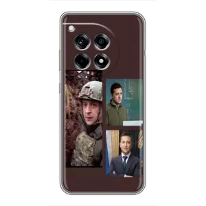 Чехол для OnePlus 12 Pro (AlphaPrint - с принтом Зеленского) (Президент)