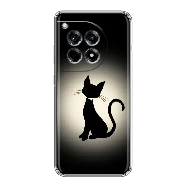 Чехол с принтом «Силуэт котика» для OnePlus 12 Pro