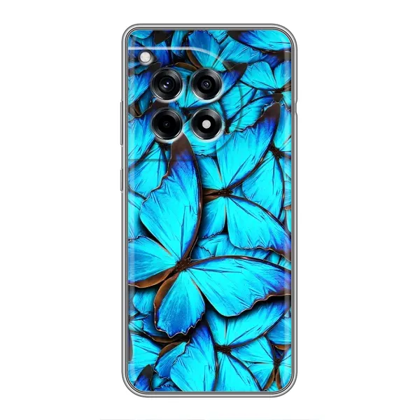 Чохол з принтом «Сині метелики» для OnePlus 12 Pro