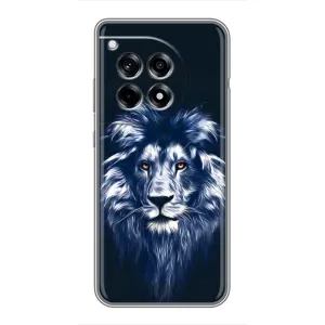 Чехол со Львом для OnePlus 12 Pro (VPrint) (Синий Лев)