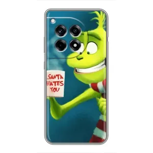 Рождественские Чехлы для OnePlus 12 Pro (VPrint) (Зеленый Гринч)