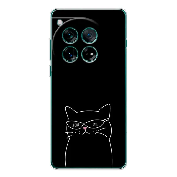 Чохол з принтом «Байдужий кіт» для OnePlus 12