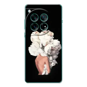 Чехлы (ART) Цветы на OnePlus 12 (VPrint) (Белые цветы)