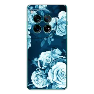 Чехлы (ART) Цветы на OnePlus 12 (VPrint) (Голубые Бутоны)