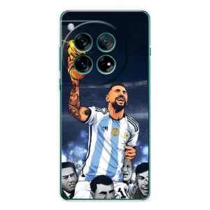 Чехлы для OnePlus 12 (Leo чемпион) (AlphaPrint) (Месси с кубком)