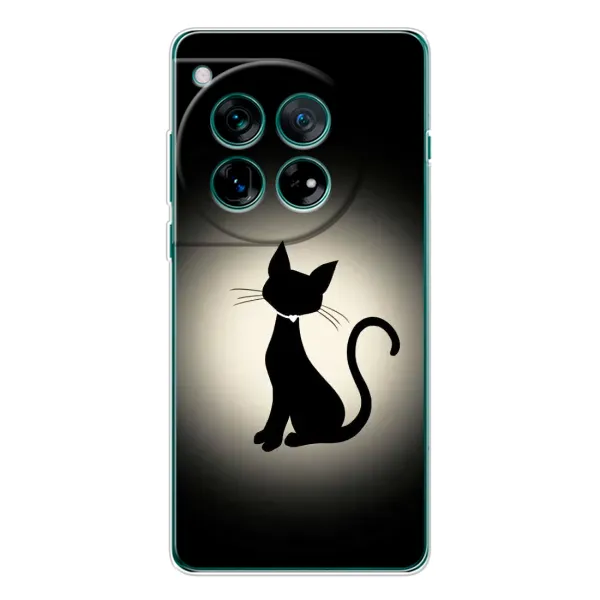 Чохол з принтом «Силует котика» для OnePlus 12