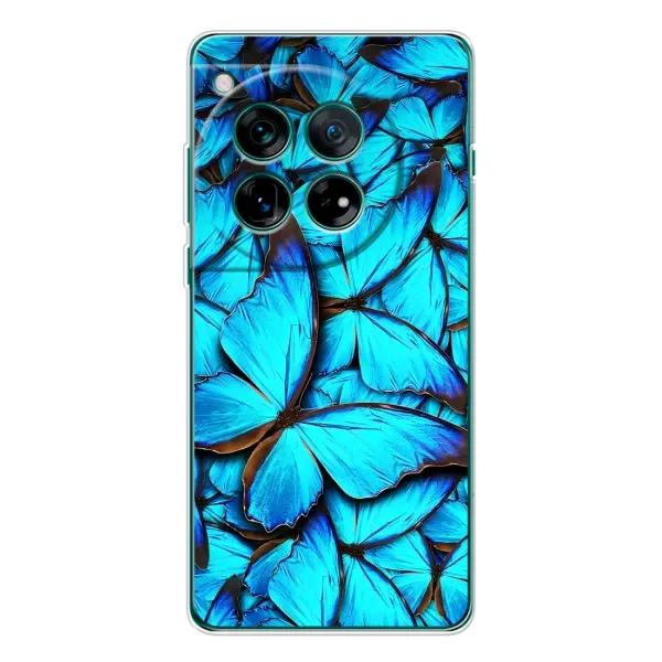 Чехол с принтом «Синие бабочки» для OnePlus 12