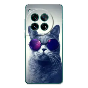 Чохол з принтом для OnePlus 12 (AlphaPrint) Модні коти (Стильний кіт)