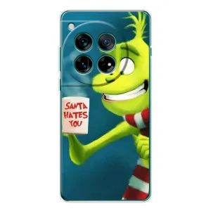 Рождественские Чехлы для OnePlus 12 (VPrint) (Зеленый Гринч)