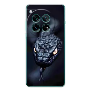 Чехол с принтом «Черная змея» для OnePlus 12