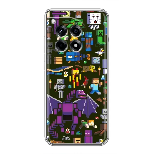 Чехол с принтом «Коллаж Майнкрафт» для OnePlus 12R