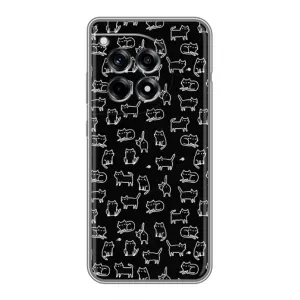 Чехол с принтом для OnePlus 12R (AlphaPrint) Модные коты (Меленькие котики)