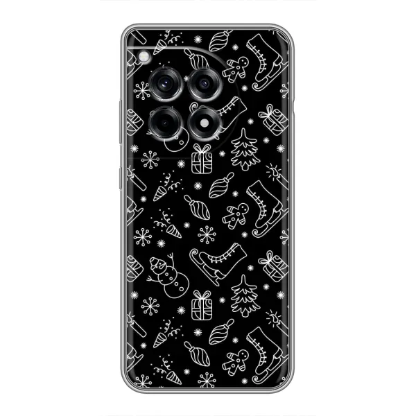Чехол с принтом «Новогодний фон» для OnePlus 12R