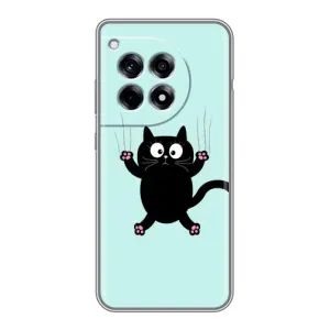 Чехол с принтом для OnePlus 12R (AlphaPrint) Модные коты (Падающий кот)