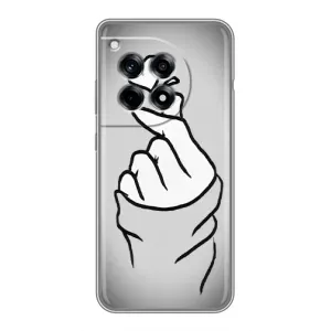 Чохол з принтом для OnePlus 12R (AlphaPrint - Знак сердечка) (Значок Love)