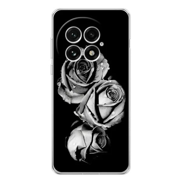 Чохол з принтом «Чорна троянда» для OnePlus 13