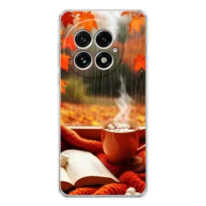 Чехол с уникальным дизайном «Осень с кофе» для OnePlus 13 (Кофе и дождь)