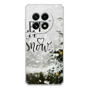 Новорічні, Святкові Чохли для OnePlus 13 - 2024 год (Let it snow)