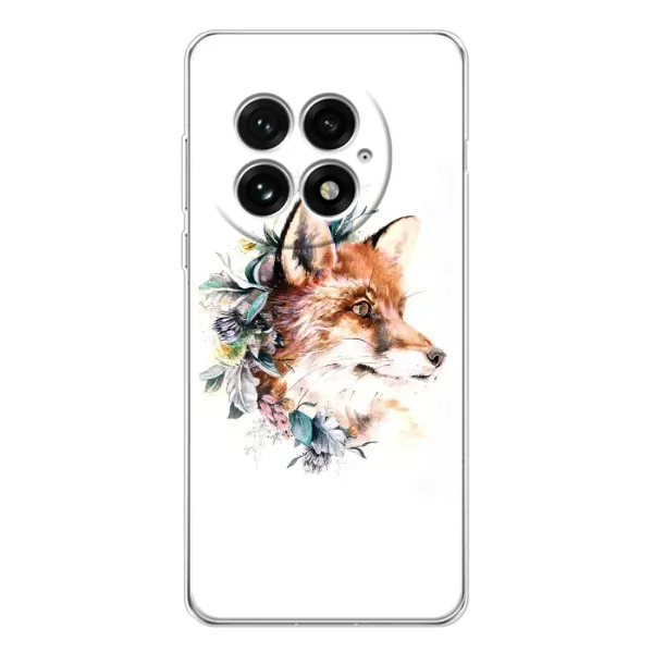 Чехол с принтом «Лисичка в цветочках» для OnePlus 13